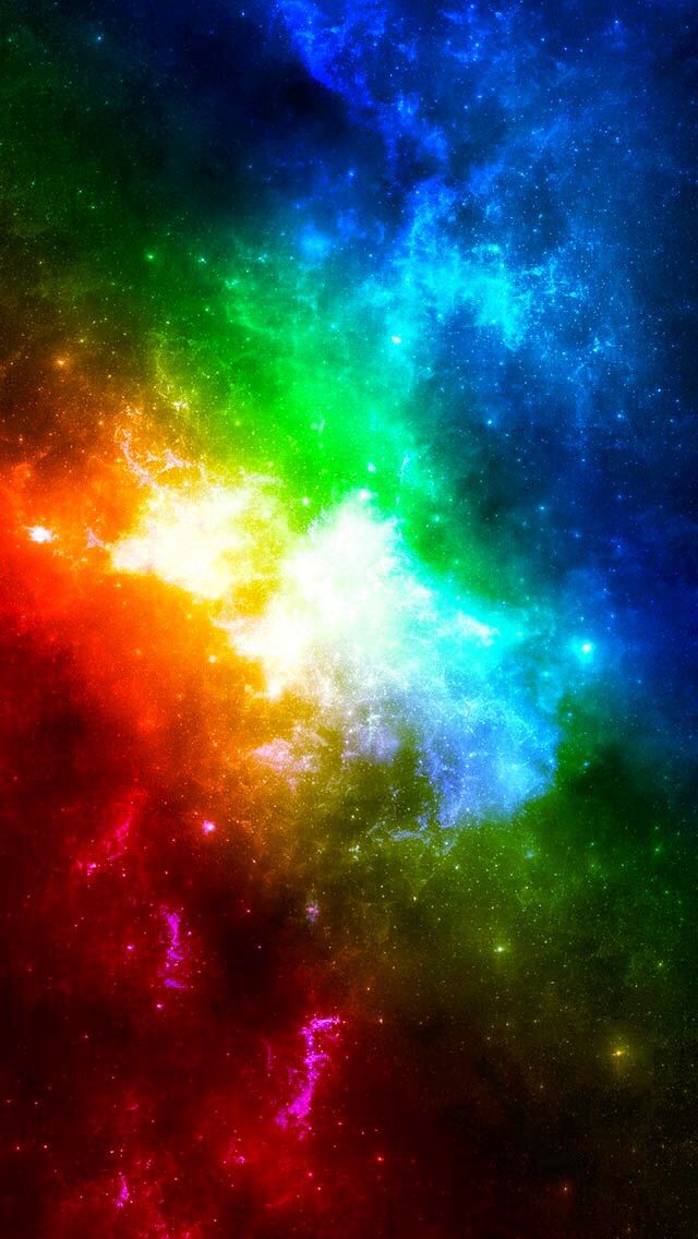 Looks like the rainbow had a explosion in outer space and made a