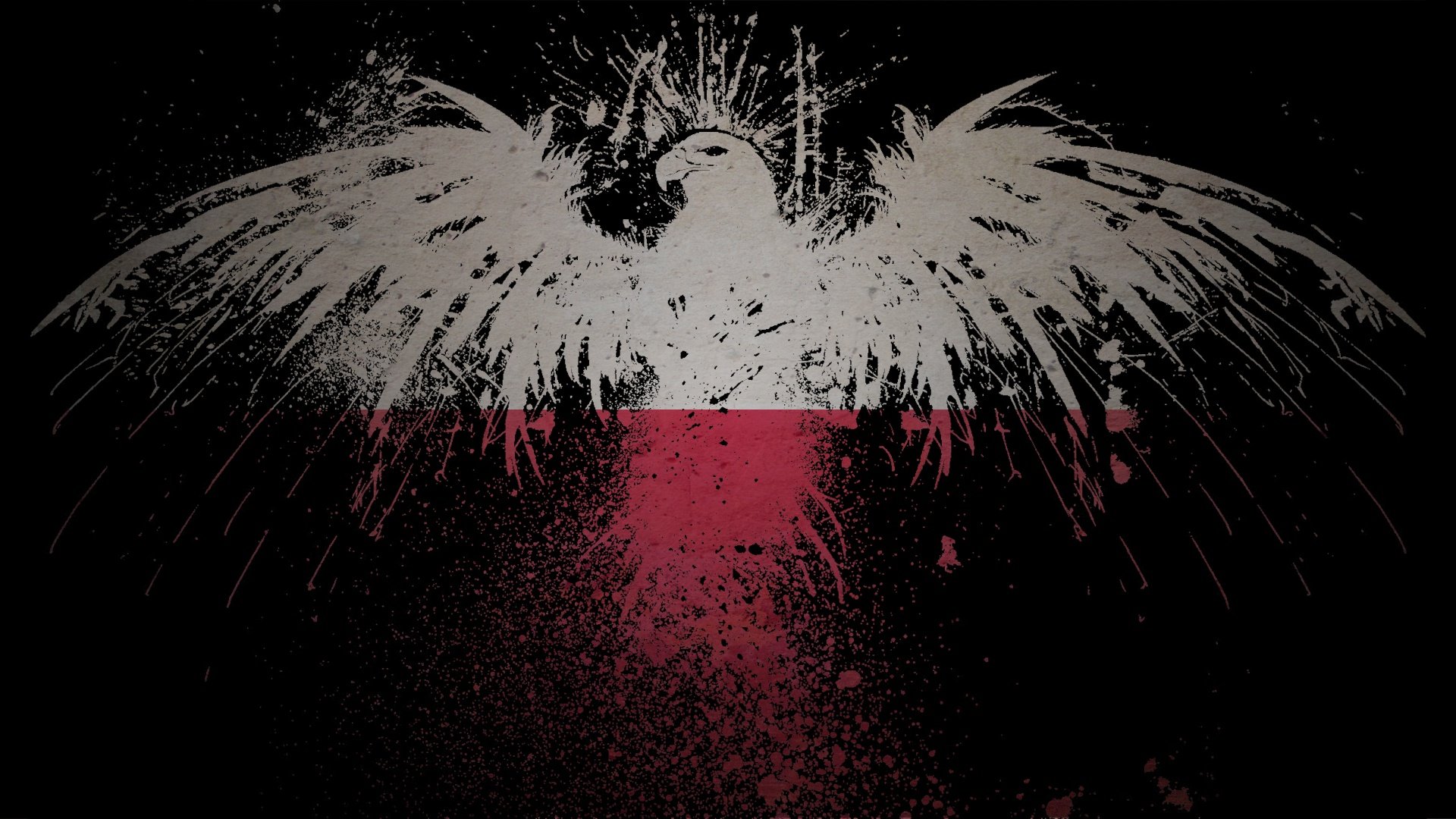 eagles flags Polish Poland artwork White Eagle wallpaper background