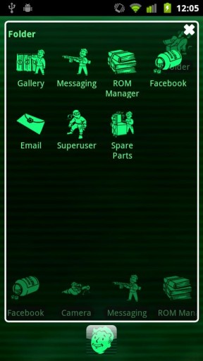 Bigger Fallout Pipboy Adw Theme For Android Screenshot