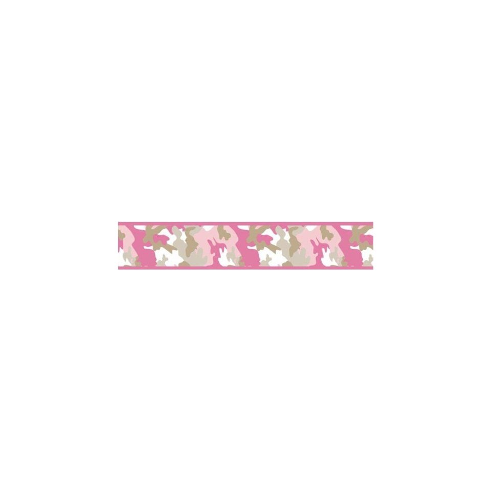 com Pink and Khaki Camo Wallpaper Border by JoJo Designs Beige Baby