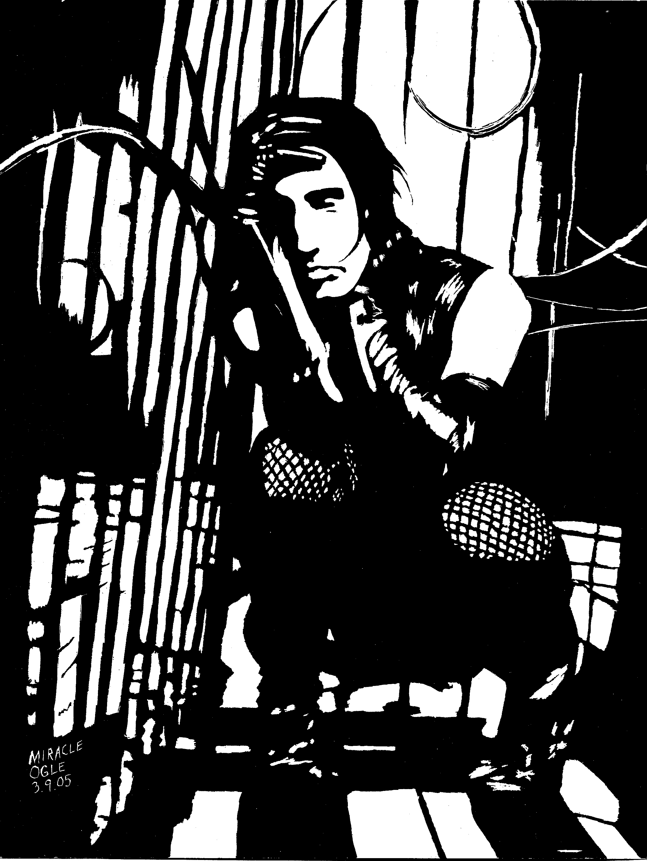 Trent Reznor Wish Scratchboard By Miracleogle
