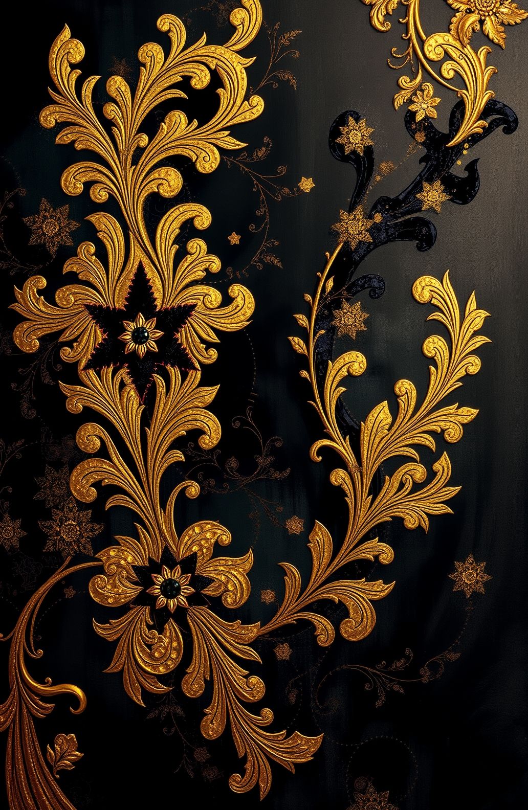 Black And Gold Hd Wallpaper