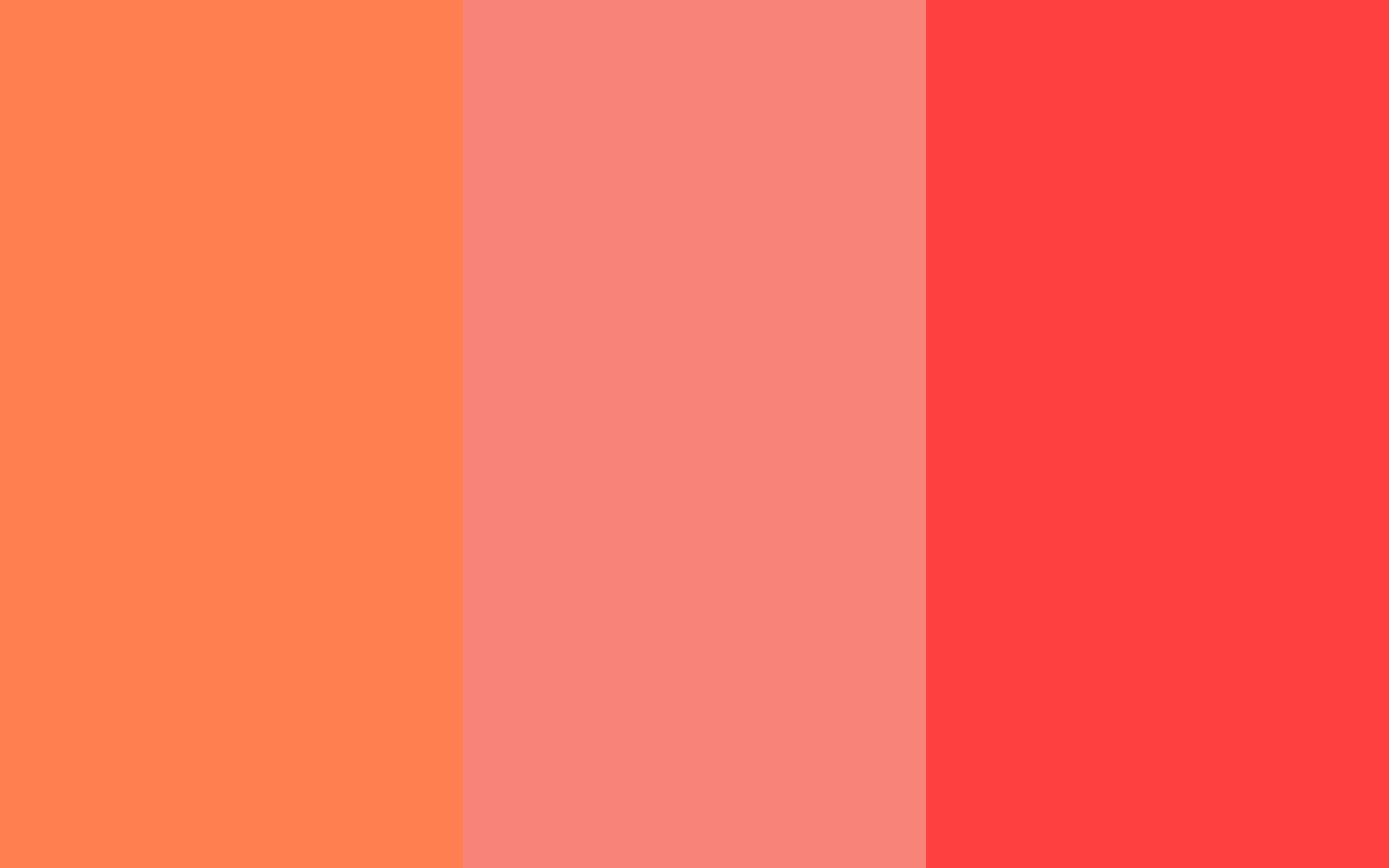 Coral Coral Pink and Coral Red solid three color background 1440x900