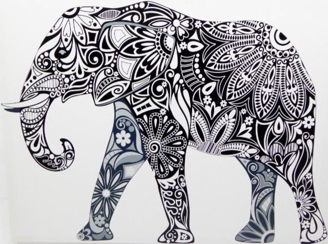Tribal Elephant S Print Modern Prints And Posters Gold