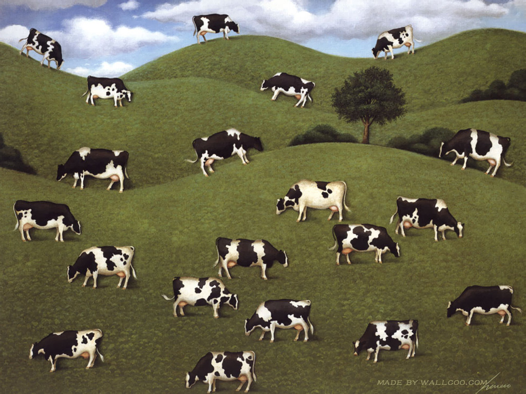 Lowell Herrero Cows Wallpaper No