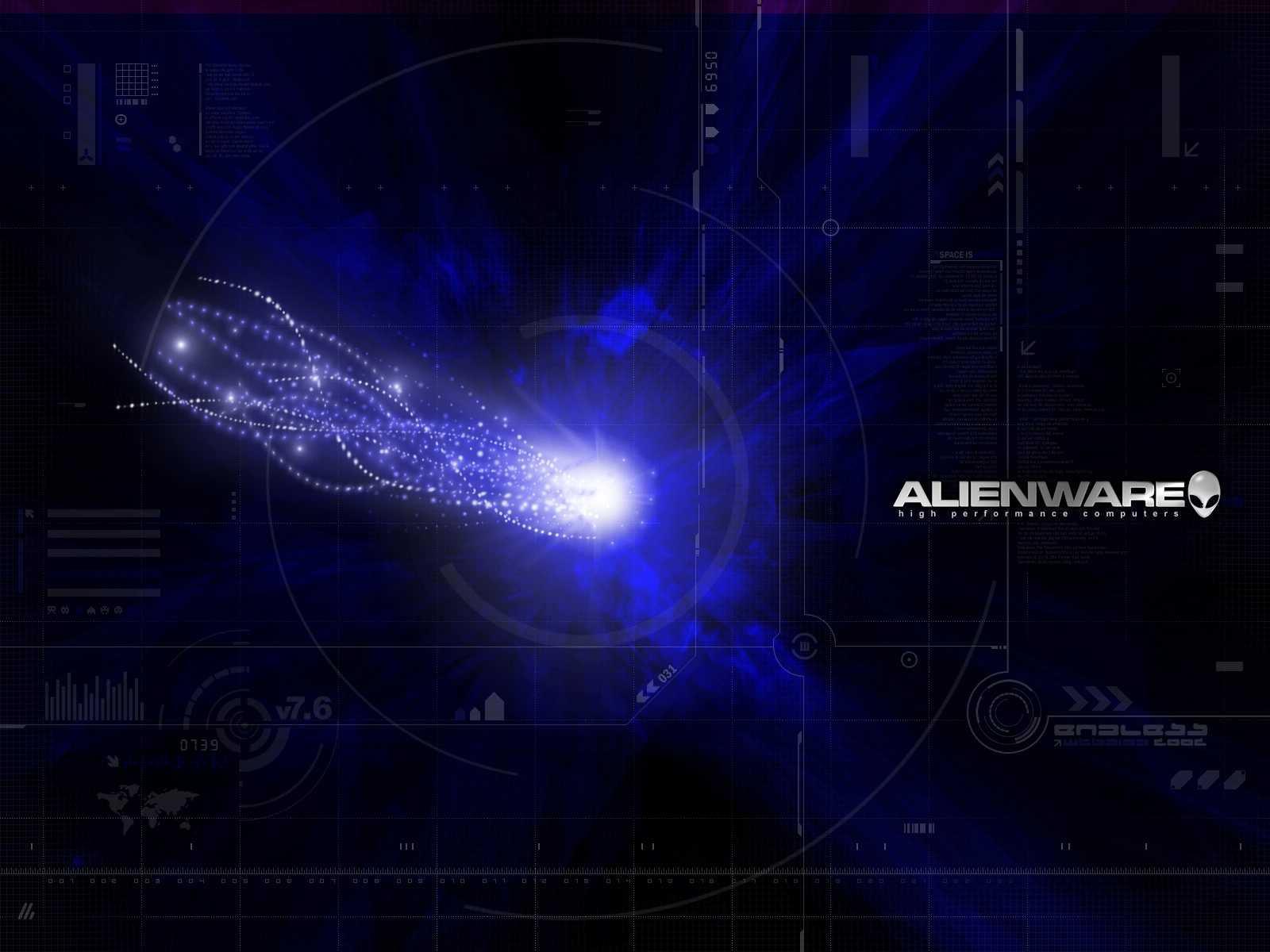 Alienware Blue Space Wallpaper Stock Photos