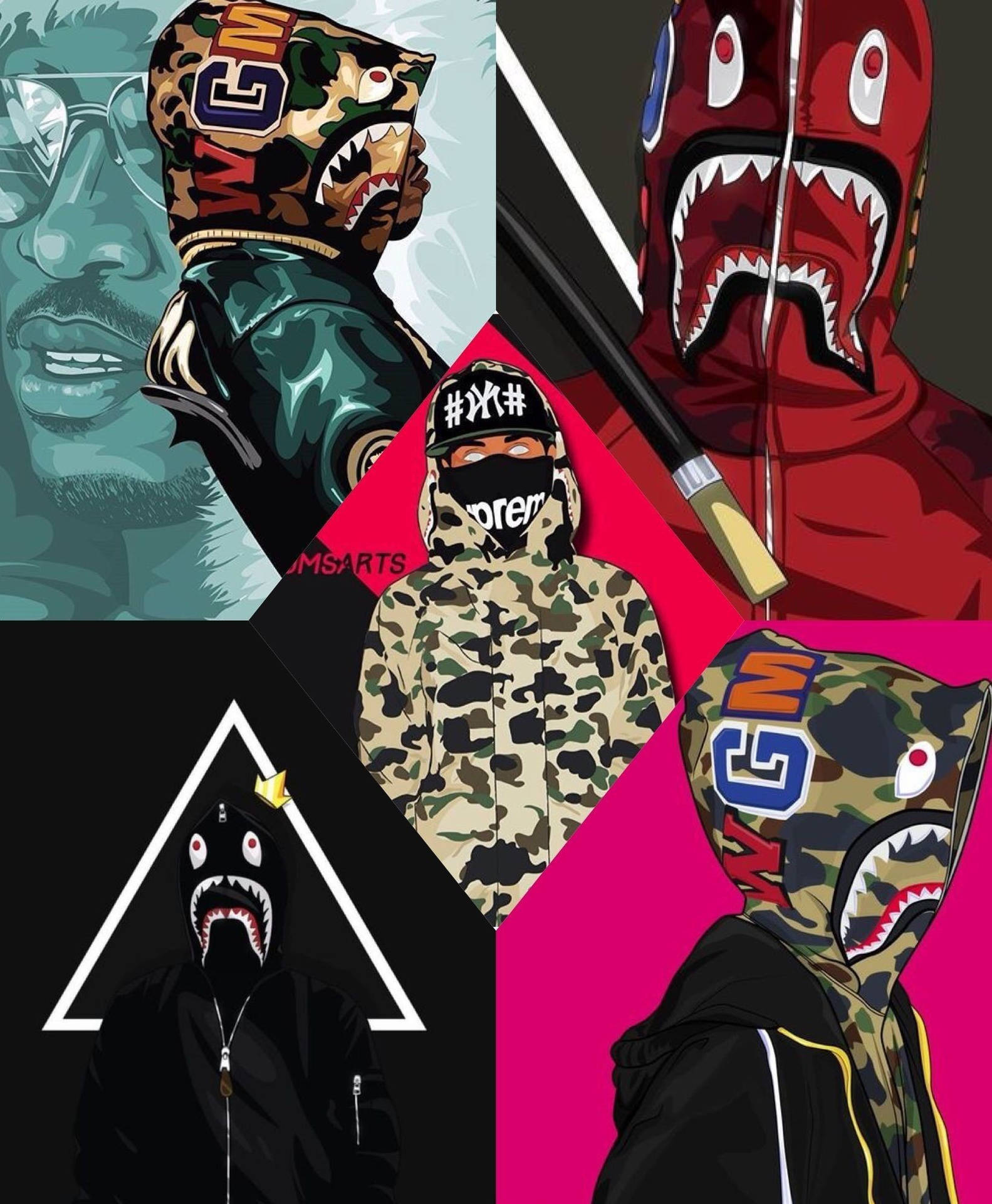 Bape Cartoon Wallpaper