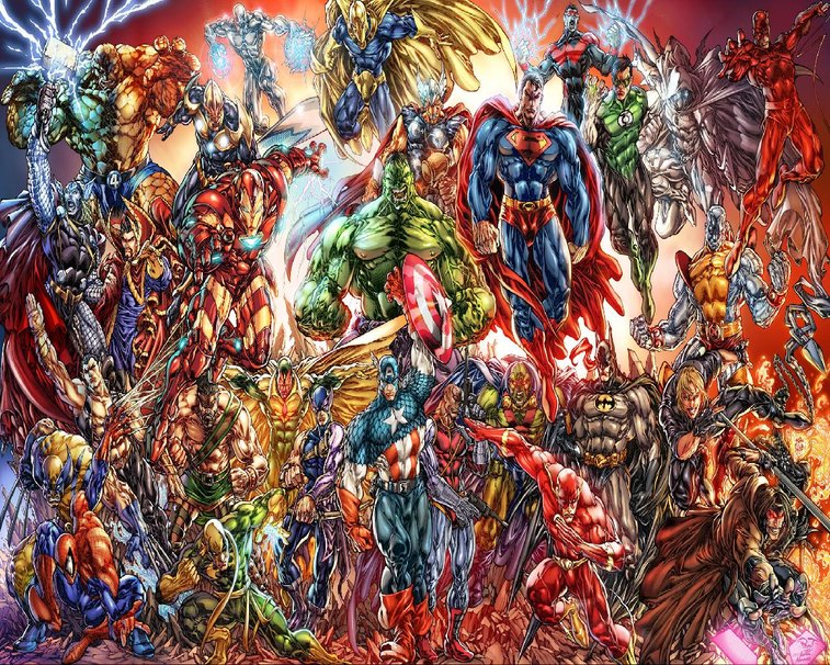 Marvel And DC Heroes wallpaper
