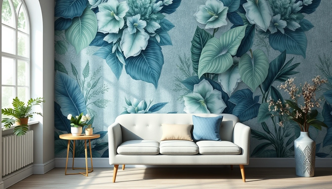 York Sapphire Oasis Wallpaper Book