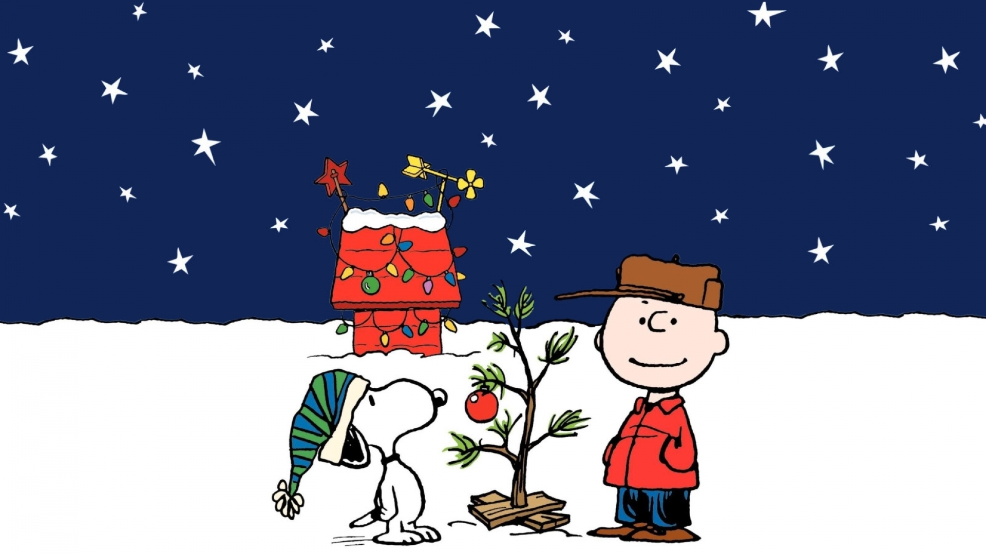 Charlie Brown Peanuts Ics Snoopy Christmas Gg Wallpaper Background