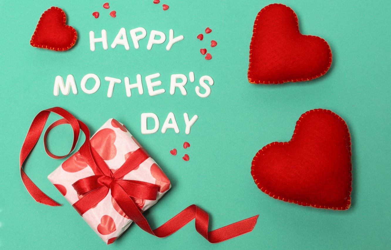Wallpaper Mother S Day Hearts Gift Happy Image For Desktop