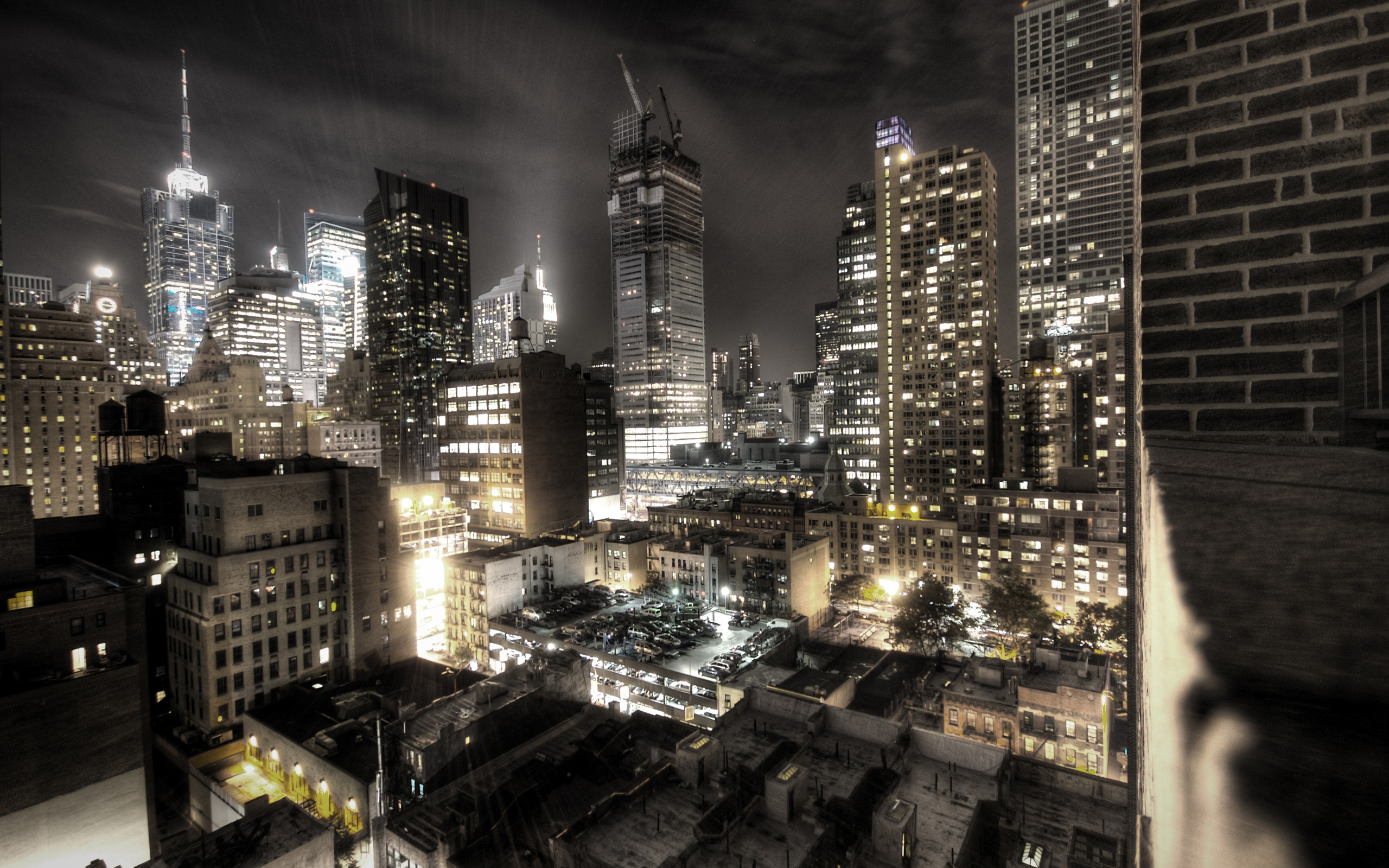 Manhattan At Night Wallpaper WallpaperzCO