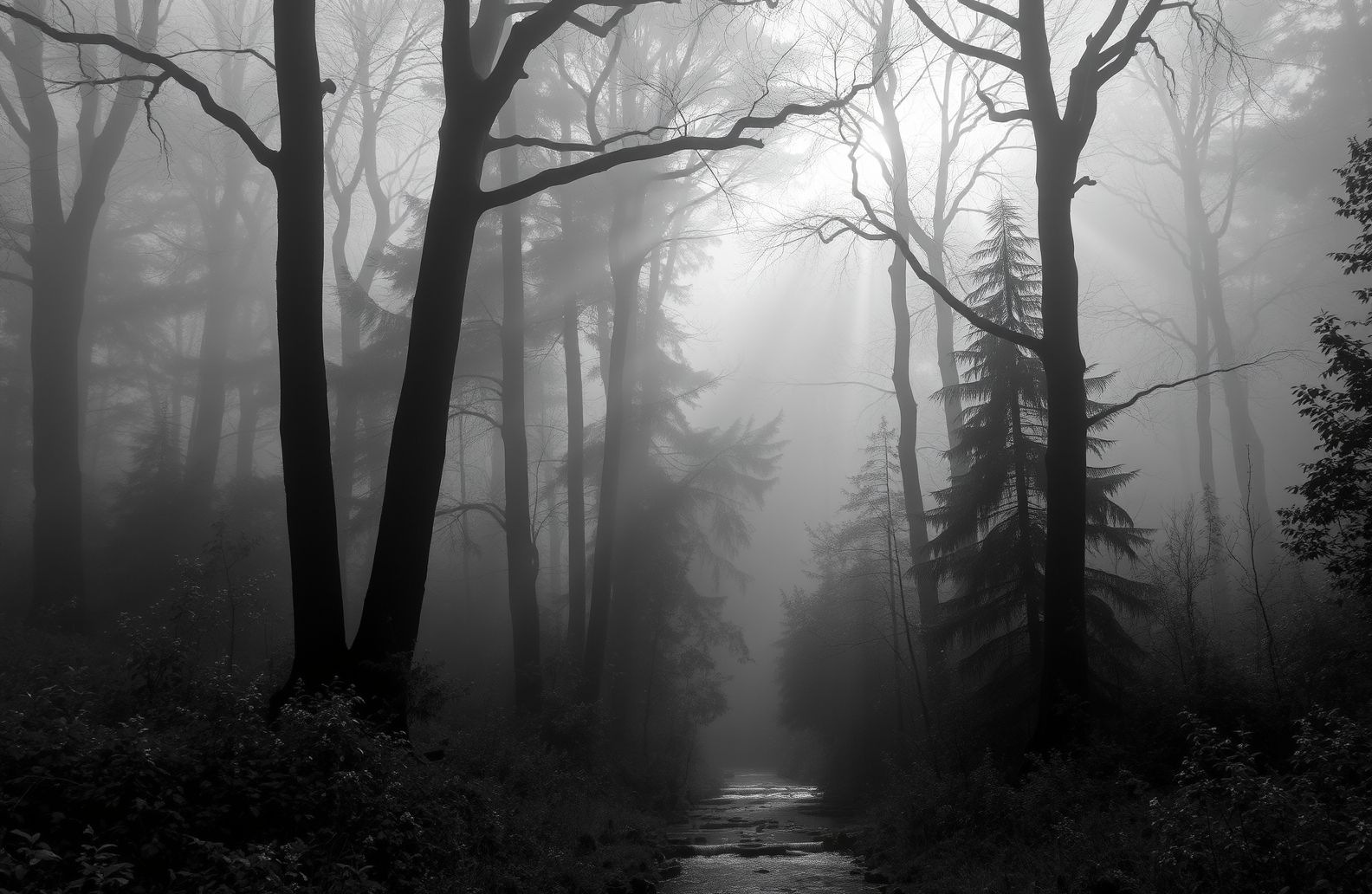 Black And White Nature Wallpaper