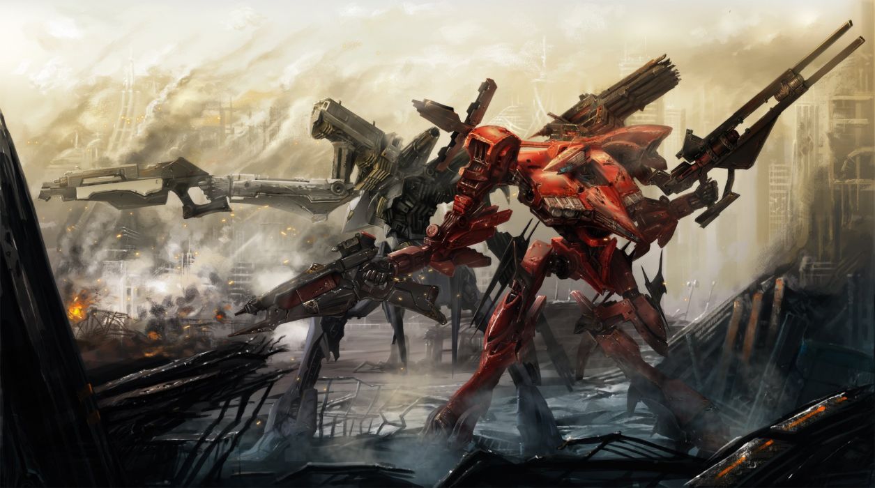 Armored Core For Answer Cecetiv Fire Gun Mecha Ruins