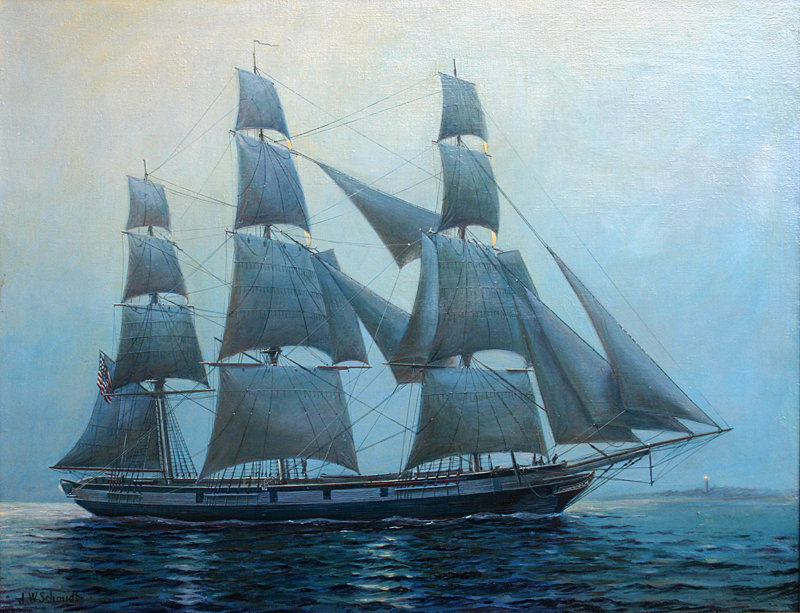  Painting Of Clipper Ship Ann Mckim For Sale Antiques Wallpaper Picture