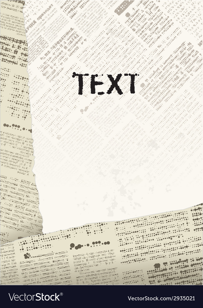 Newspaper paper background with space for text Vector Image