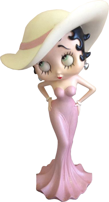 Betty Boop Wearing Pink Dress Image Png Image