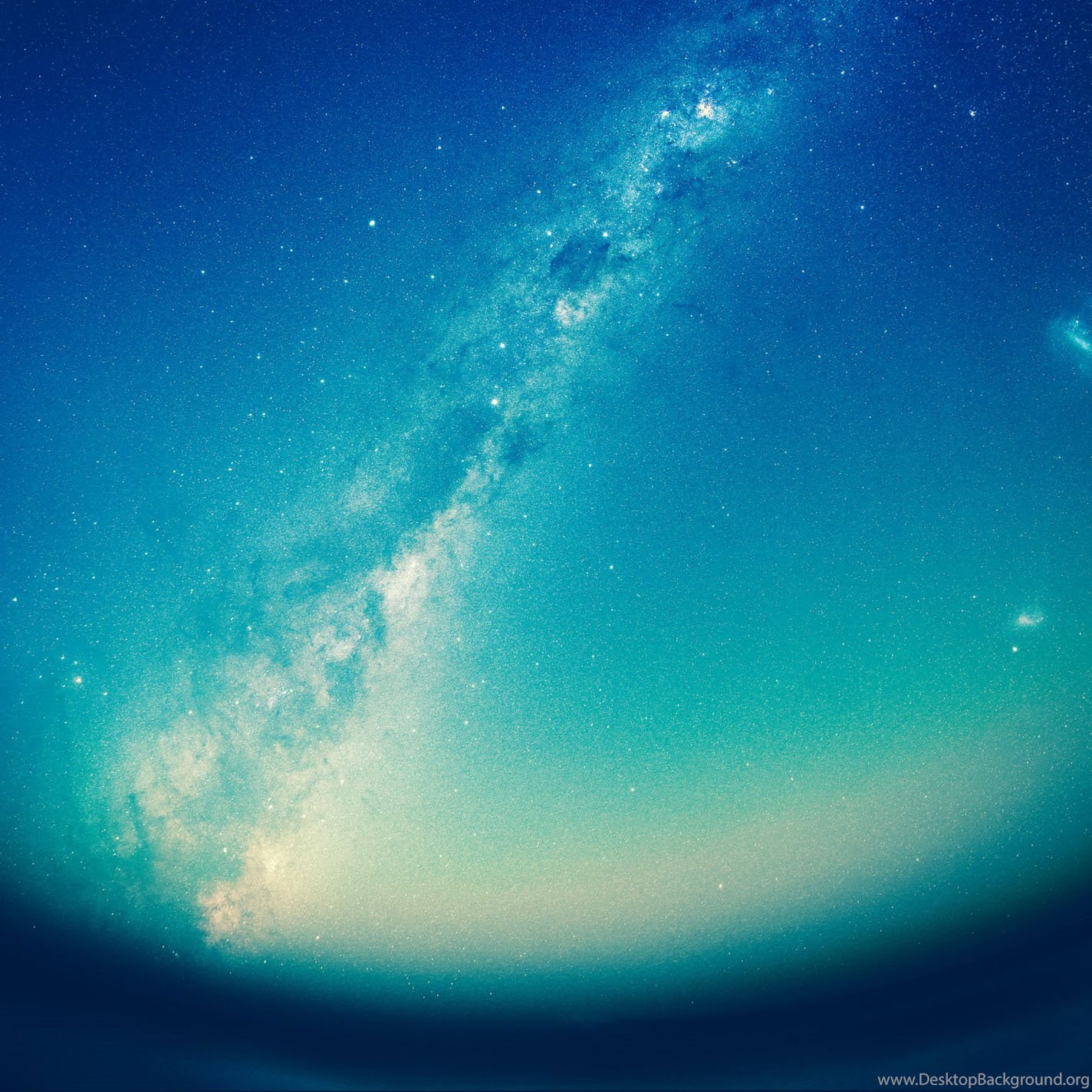 Green And Blue Galaxy iPhone Wallpaper