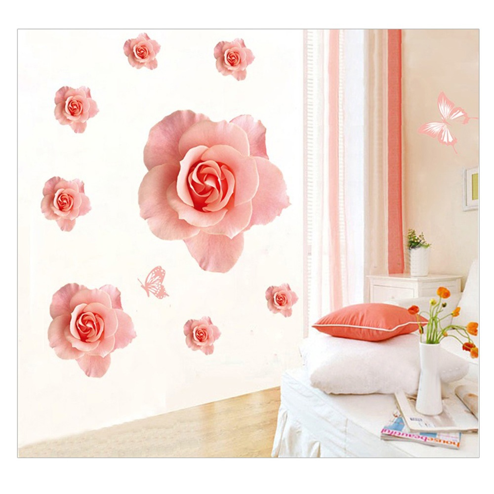 Removable Wallpaper Pink Roses Trending Space