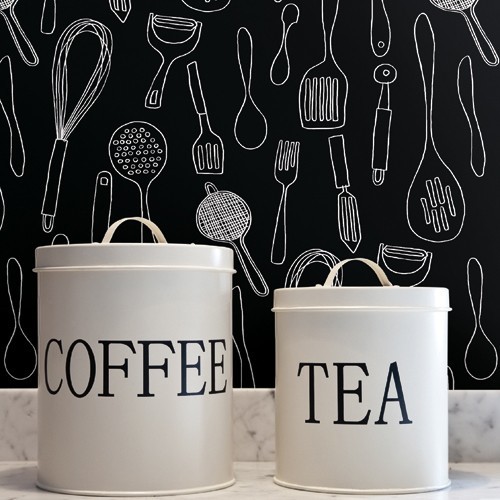 York Wallcoverings Bistro Kitchen Contours Silhouettes Wallpaper