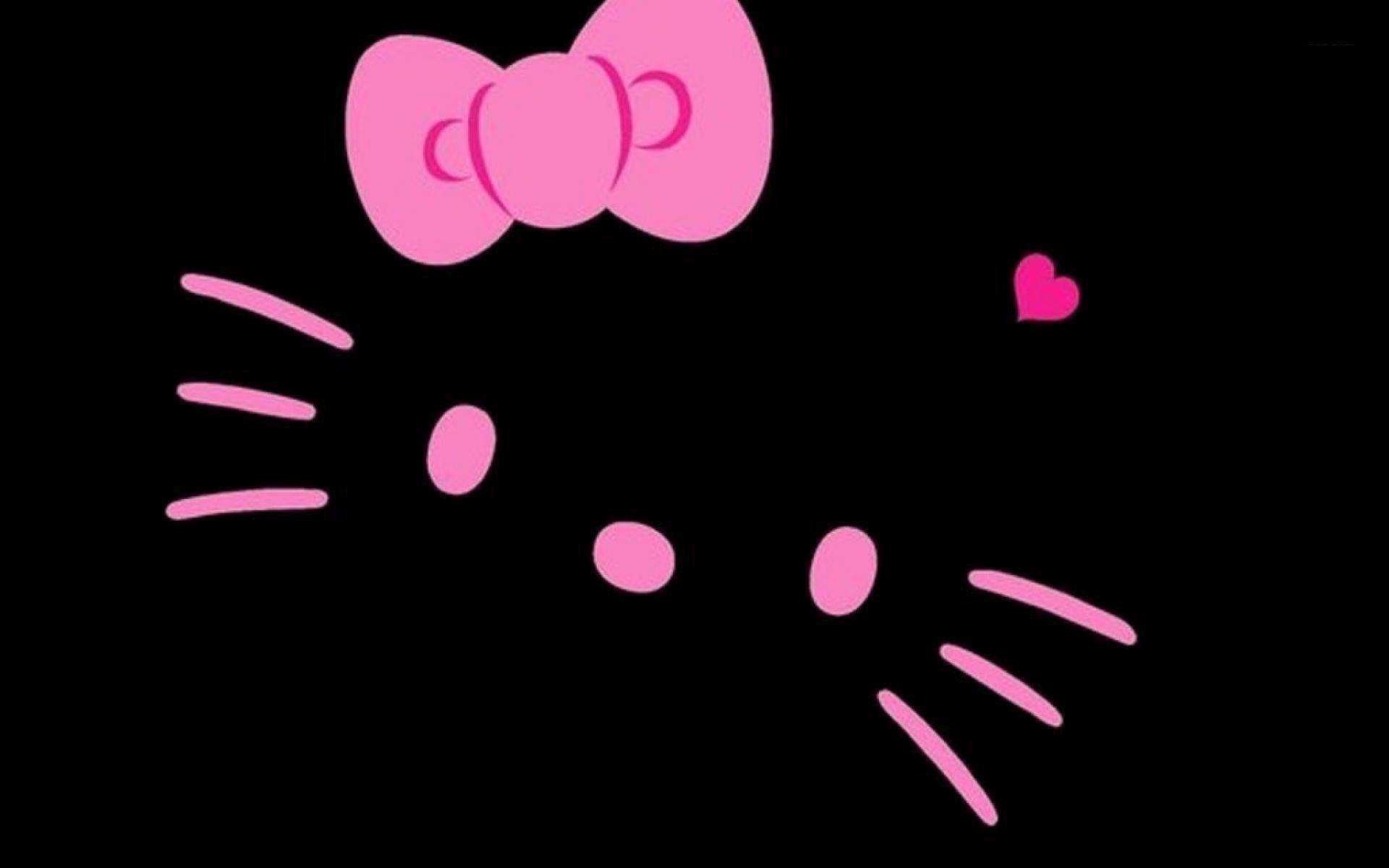 Black And Pink Hello Kitty Wallpaper