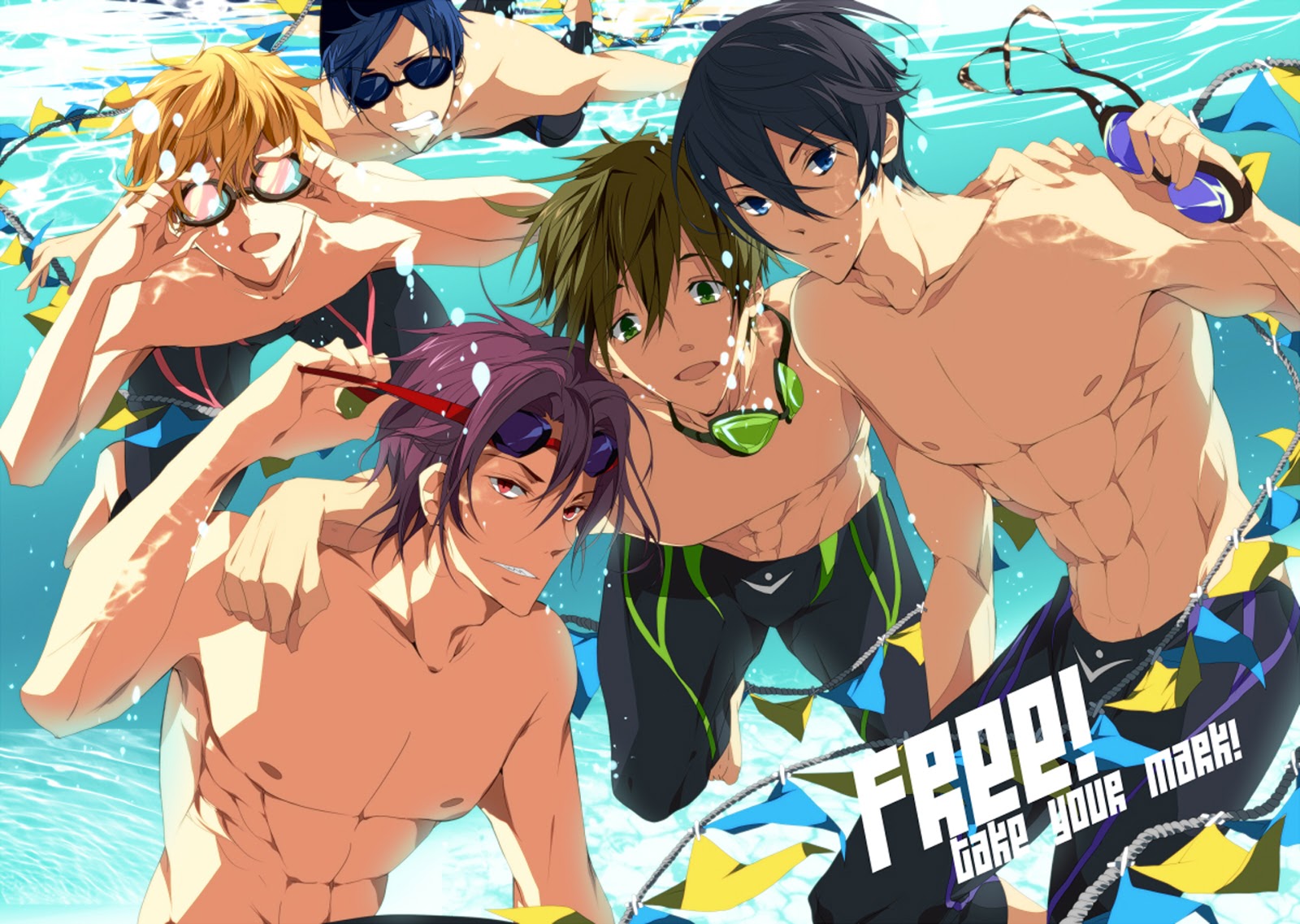 Free download Anime Swimming Men Boys
