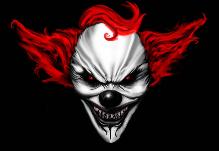 Scary Clown Logo Happy