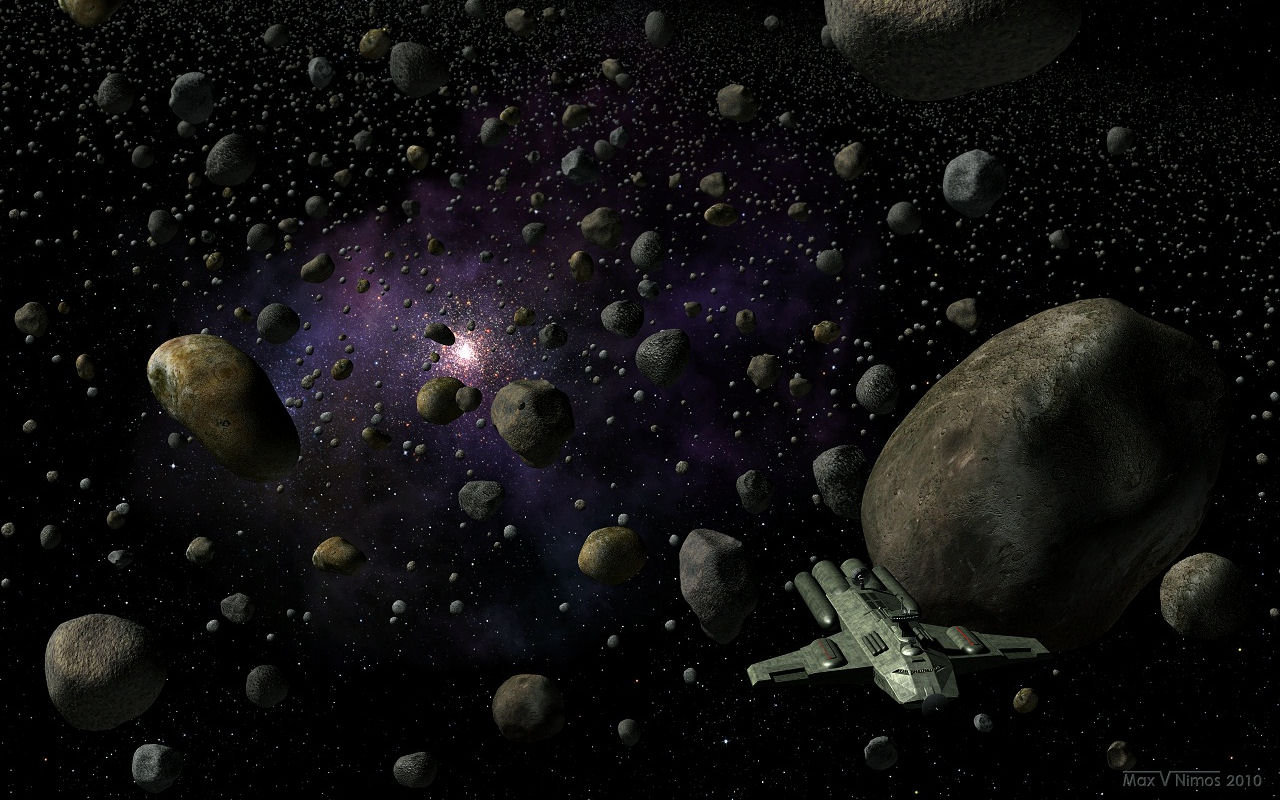 Asteroid Belt Between Mars And Jupit HD Wallpaper Background Image