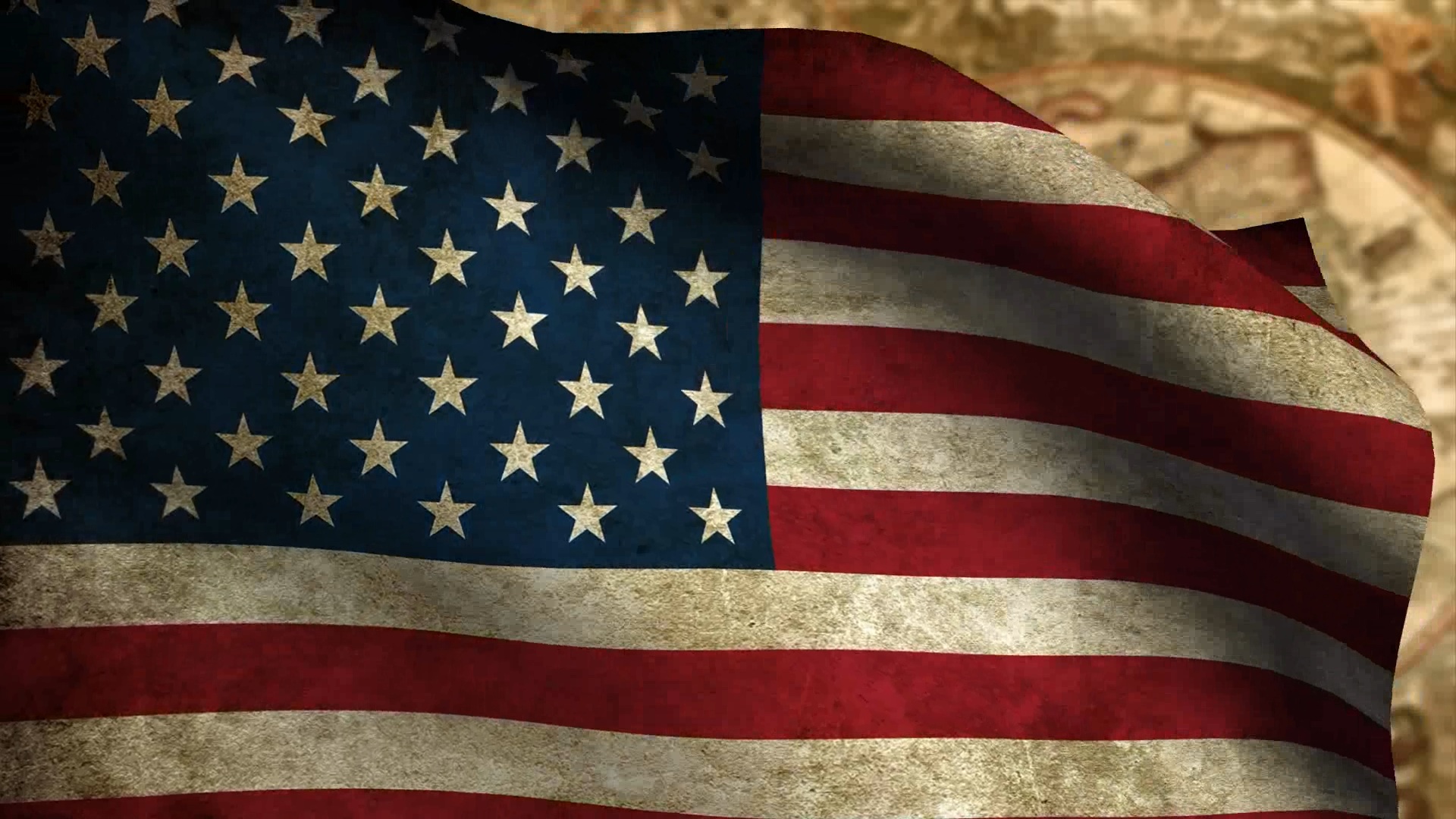 American Flag Border Background