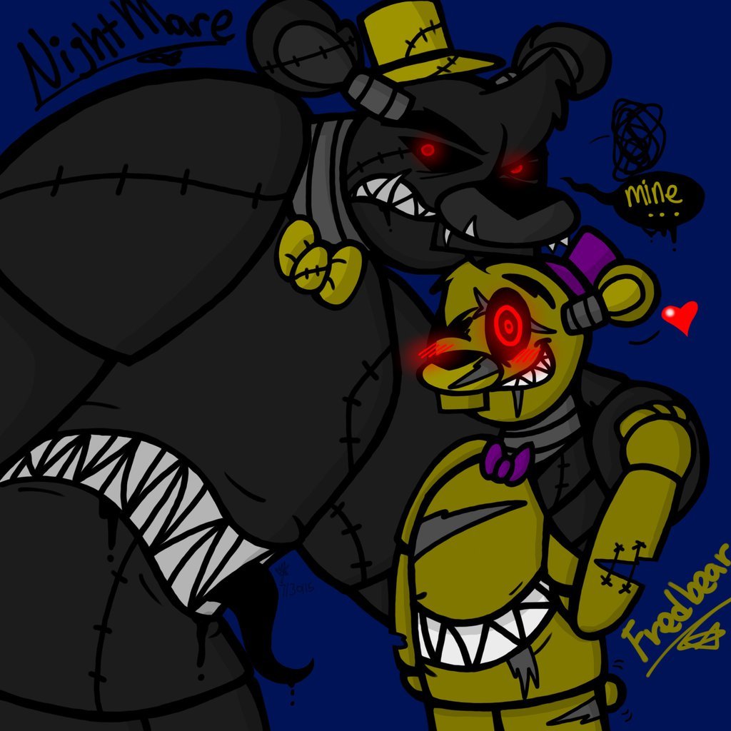 Nightmare and Fredbear FNaF 4 by YaoiLover113 on