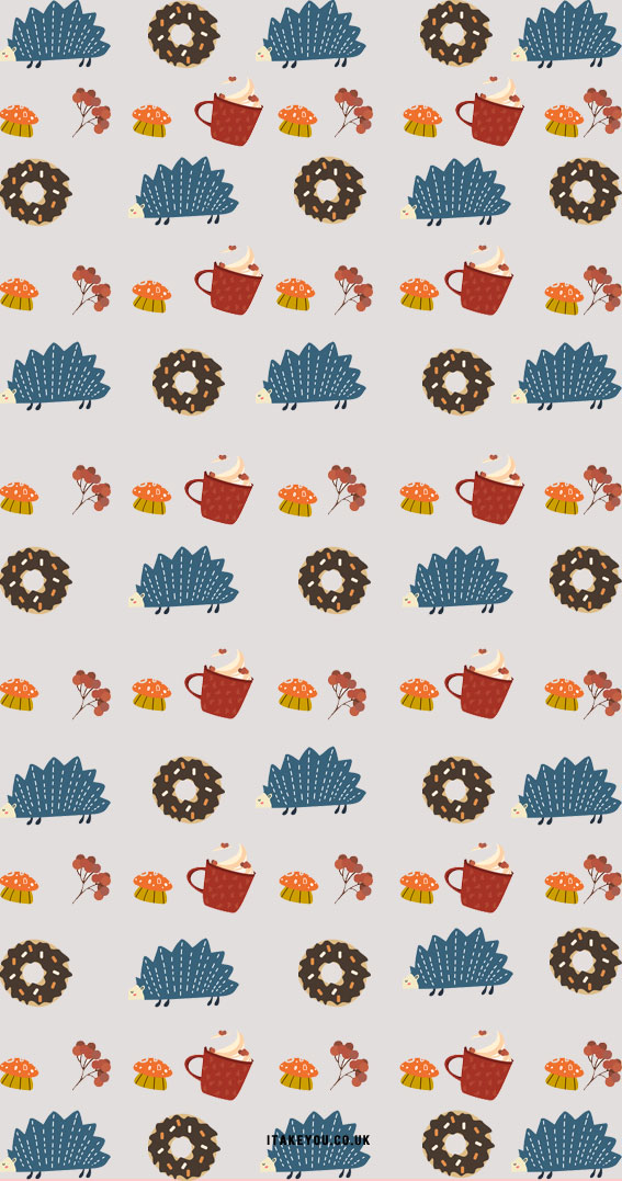 Cute Autumn Wallpaper Aesthetic For Phone Donut Hedgehog