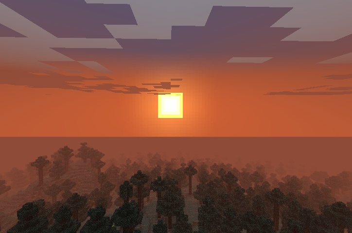 Minecraft Sunset HD Wallpaper Pxfuel Off