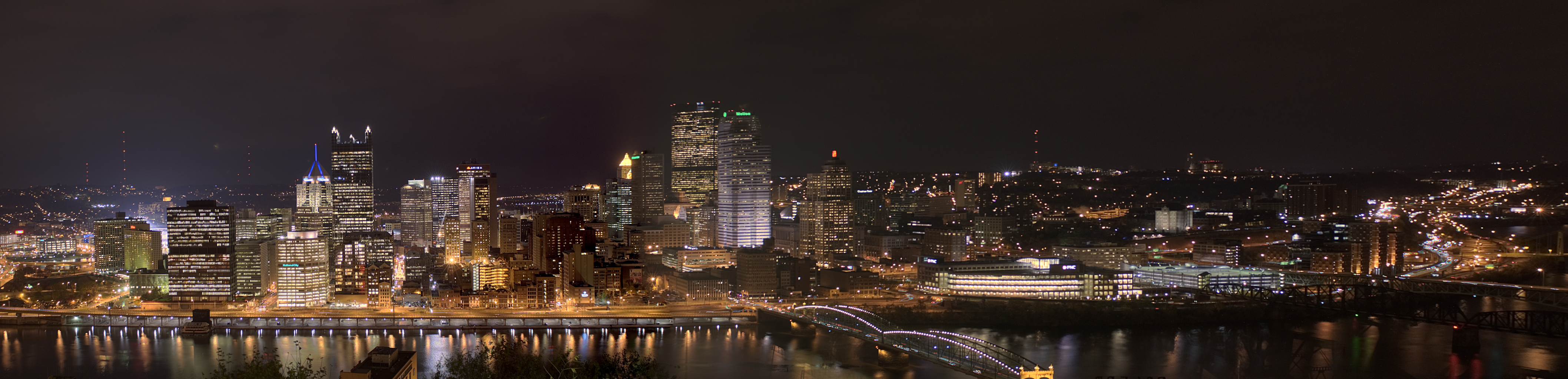 Pittsburgh Skyline Night Bunch High Resolution HD Wallpaper Of Cars
