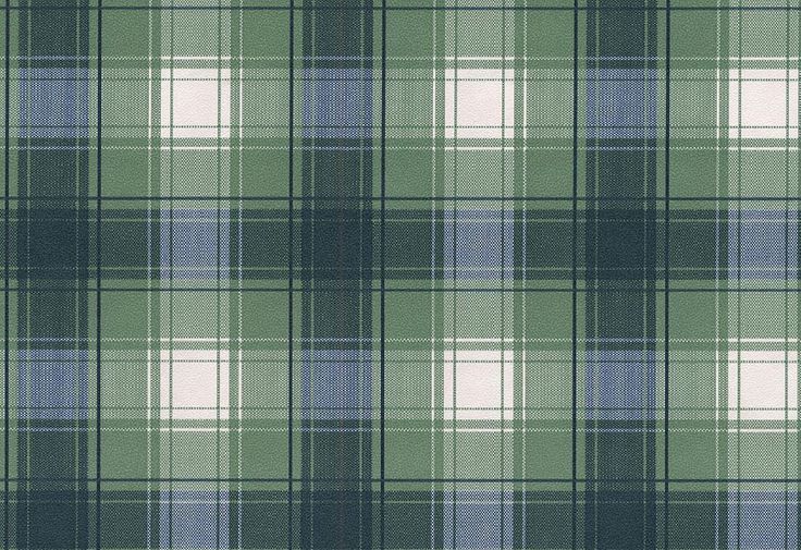 Checks Plaid Green Blue White Checkered Squares Double Rolls Wallpaper