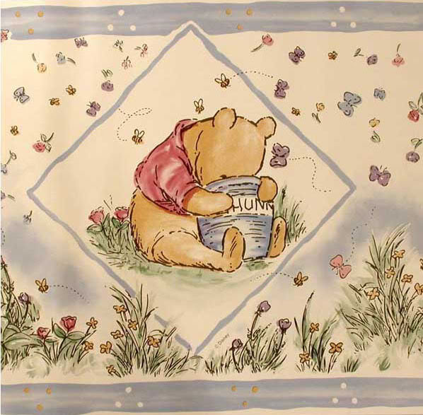 Classic Pooh Wallpaper Border Cloth Diapers Parenting Munity