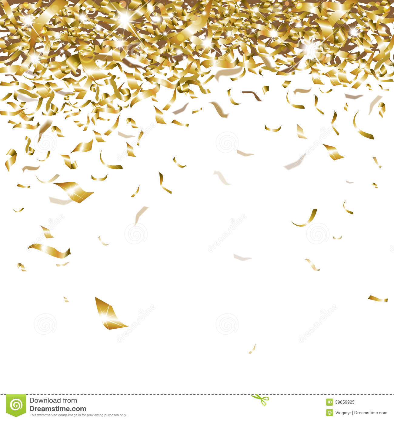 Gold Dot Confetti Background Pieces