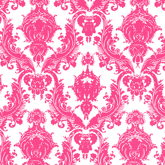 Damsel White and Fuchsia Removable Wallpaper by Tempaper 550x550