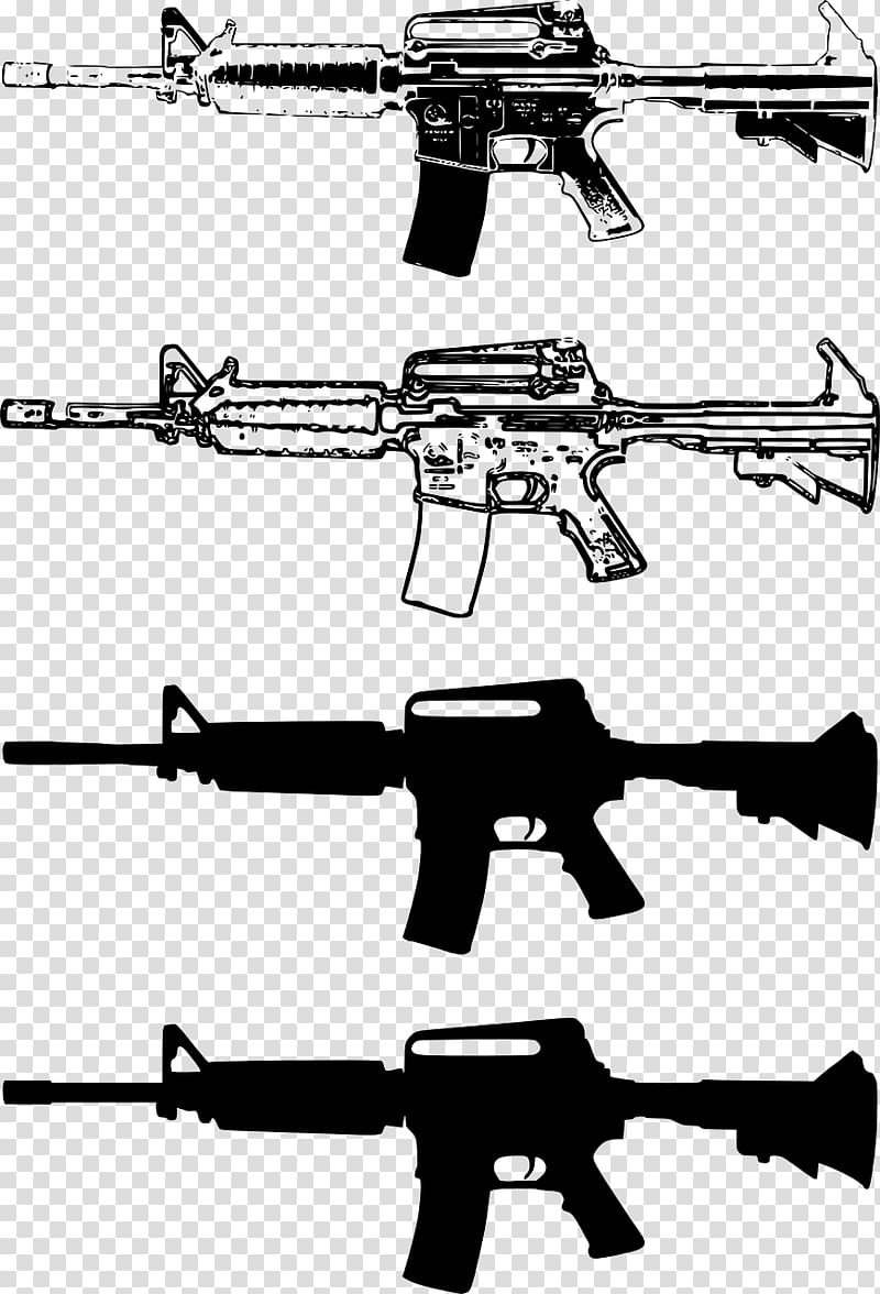 M16 Rifle Assault Firearm Riffle Transparent