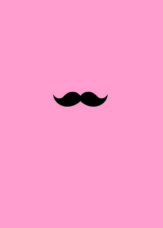 Mustache Pink Background By Mcmetz