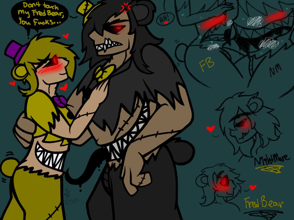 Nightmare And Fredbear Fnaf Human By Yaoilover113