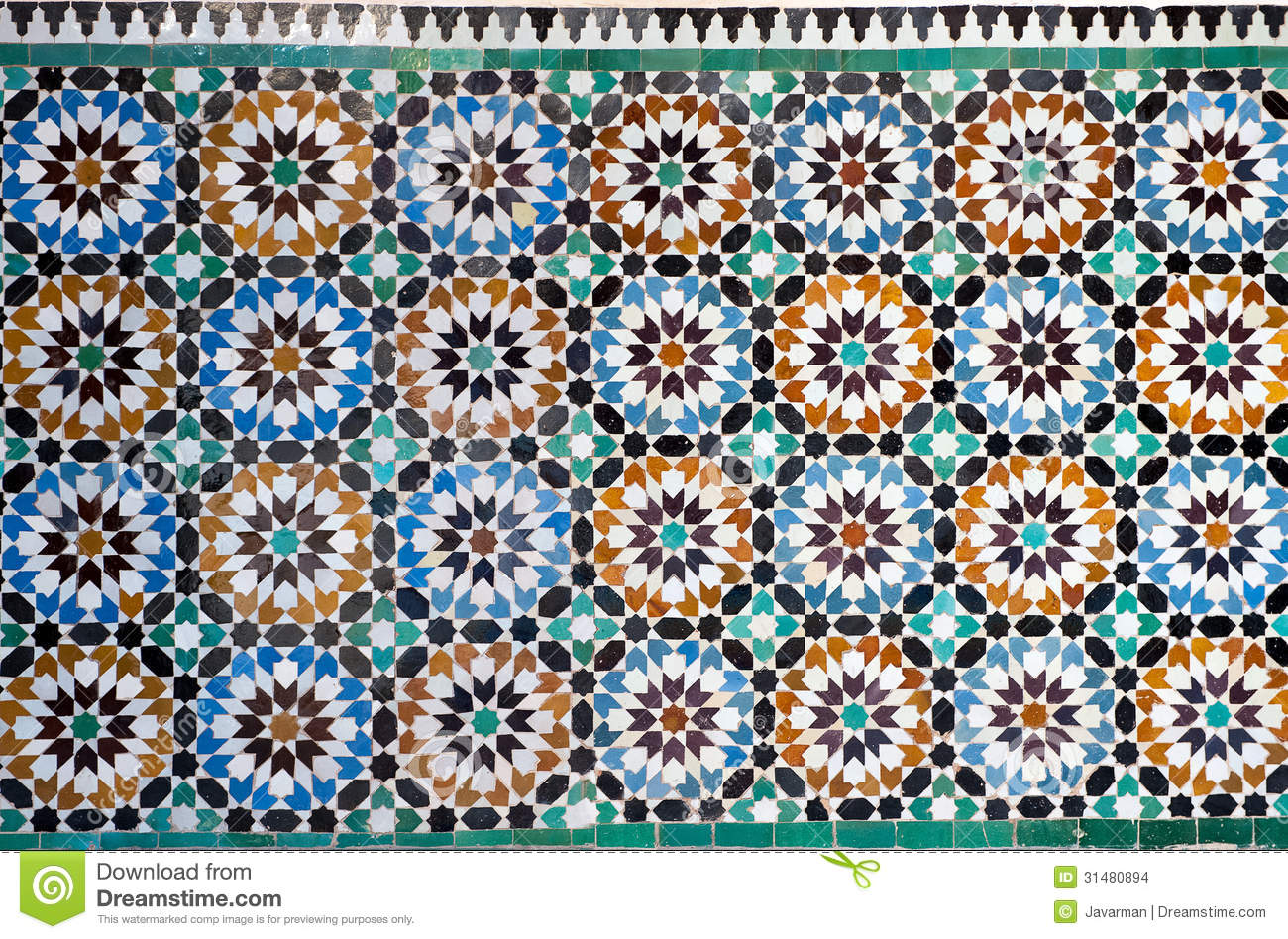 Moroccan Tile Background Vintage