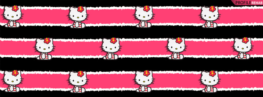 Black Pink Hello Kitty Pattern Cover Pre