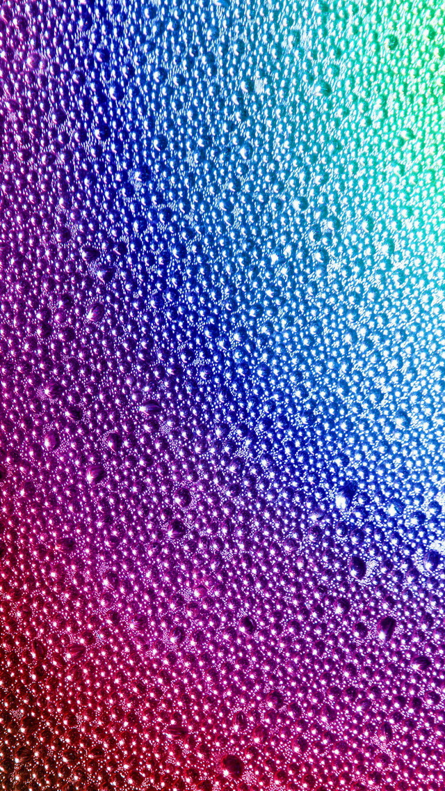 Colorful Raindrops On Glass Wallpaper iPhone
