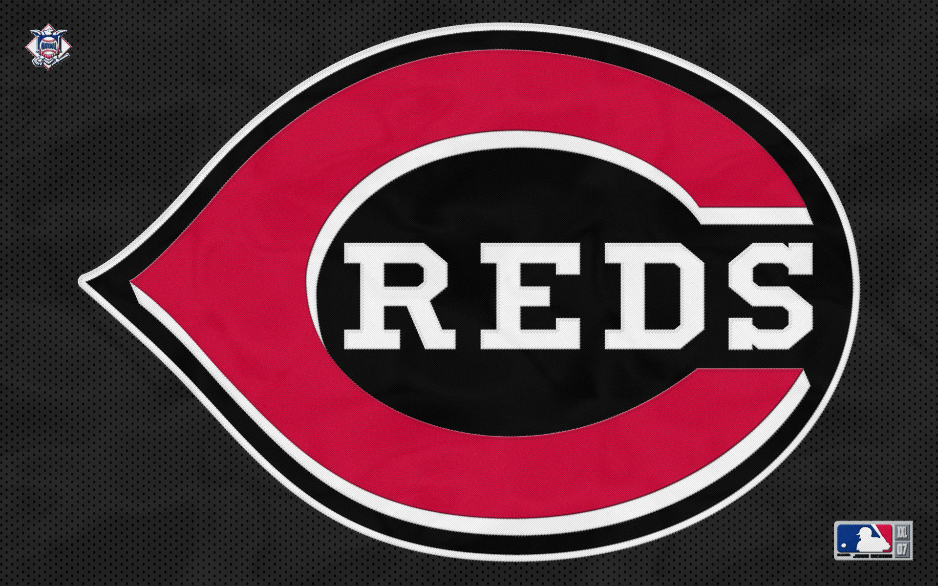 MLB Cincinnati Reds Logo Black Black Background 1920x1200 WIDE MLB