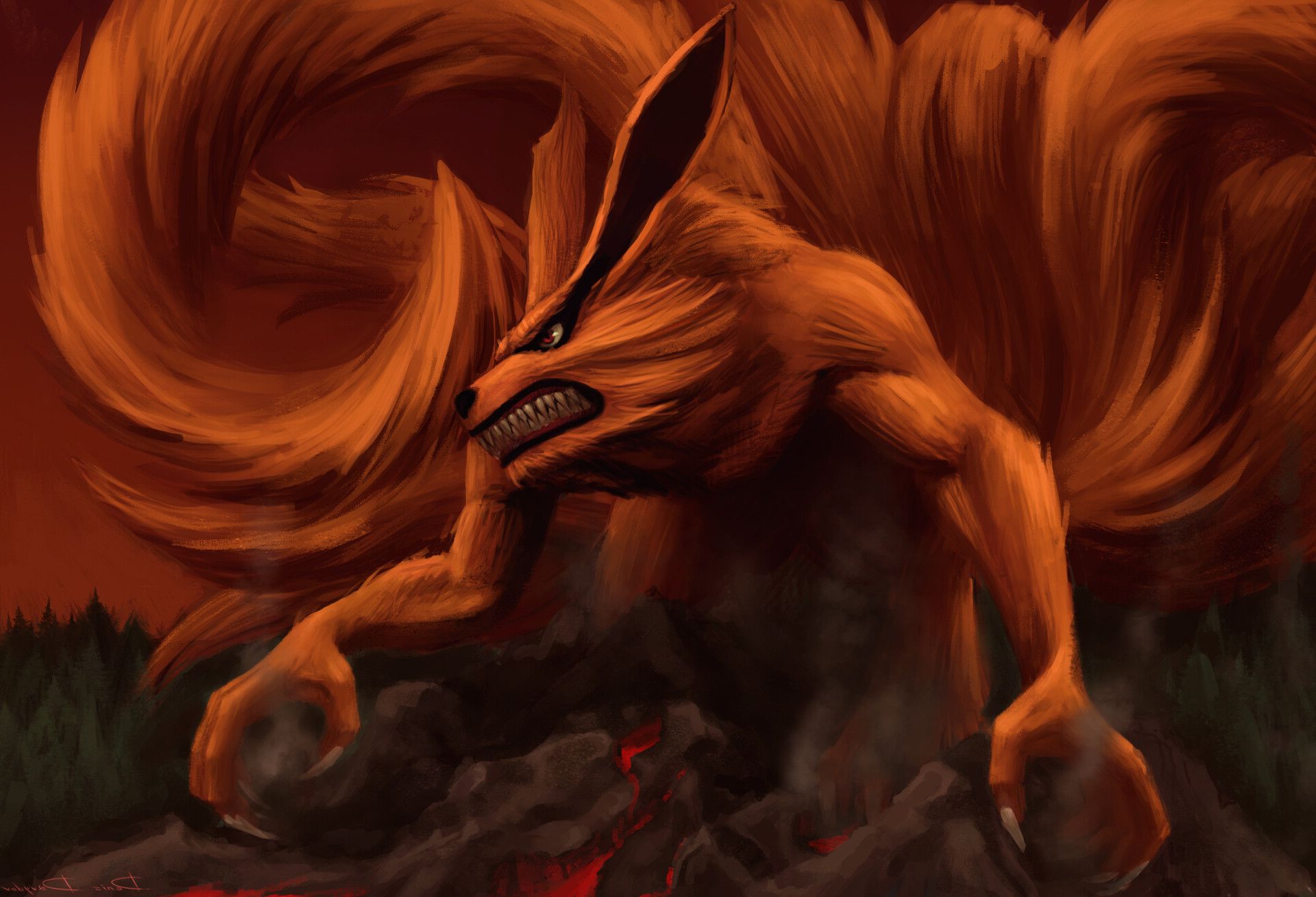 Kurama Wallpaper 4k Sun
