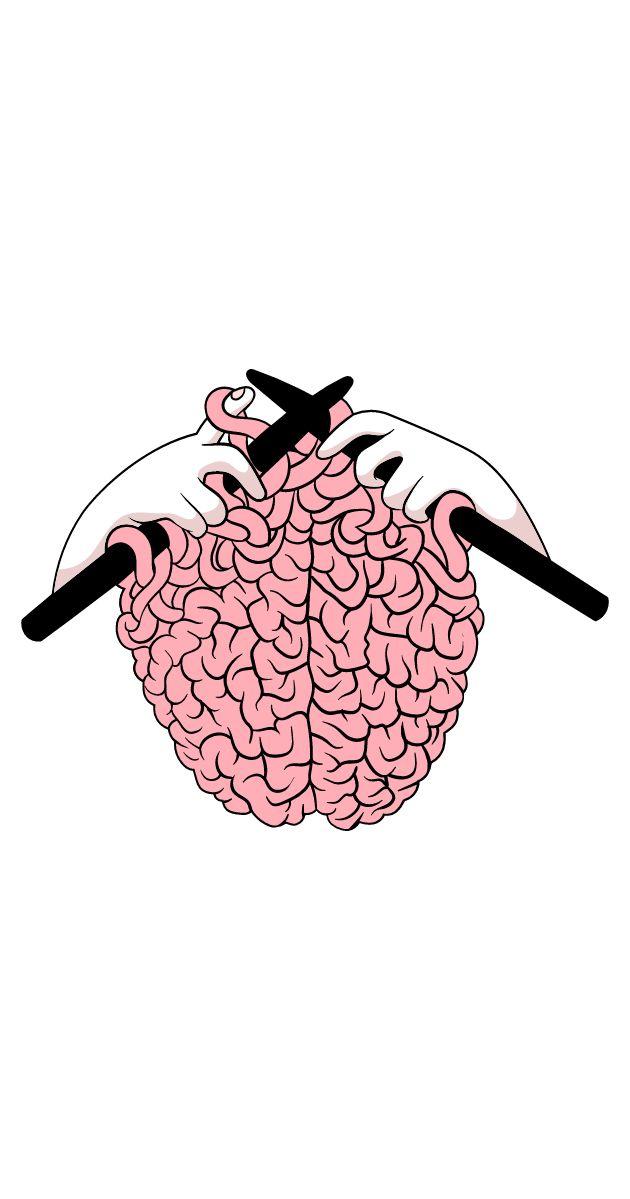 Knitting A Brain Art Drawing Anatomy