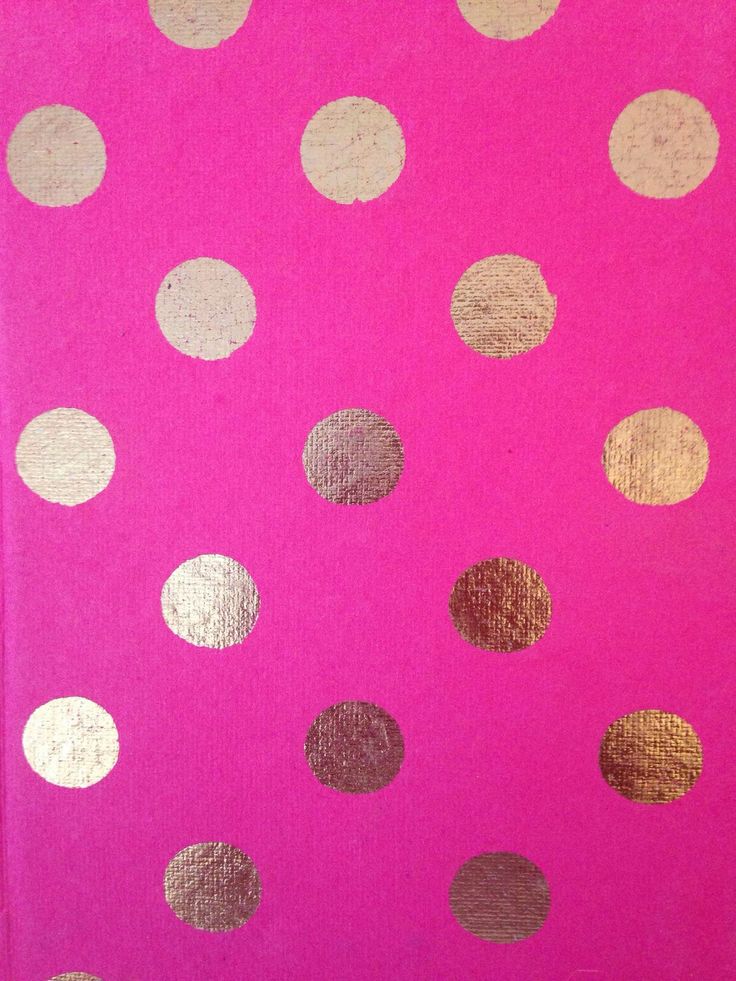 Pink And Gold Polka Dots Wallpaper