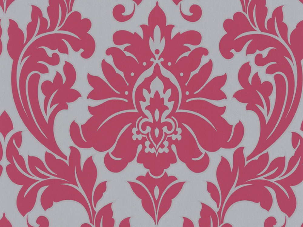 Delivery On Majestic Hot Pink Damask Wallpaper