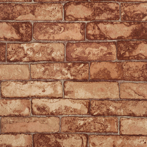 Copper Rustic Brick Wallpaper Wall Sticker Outlet