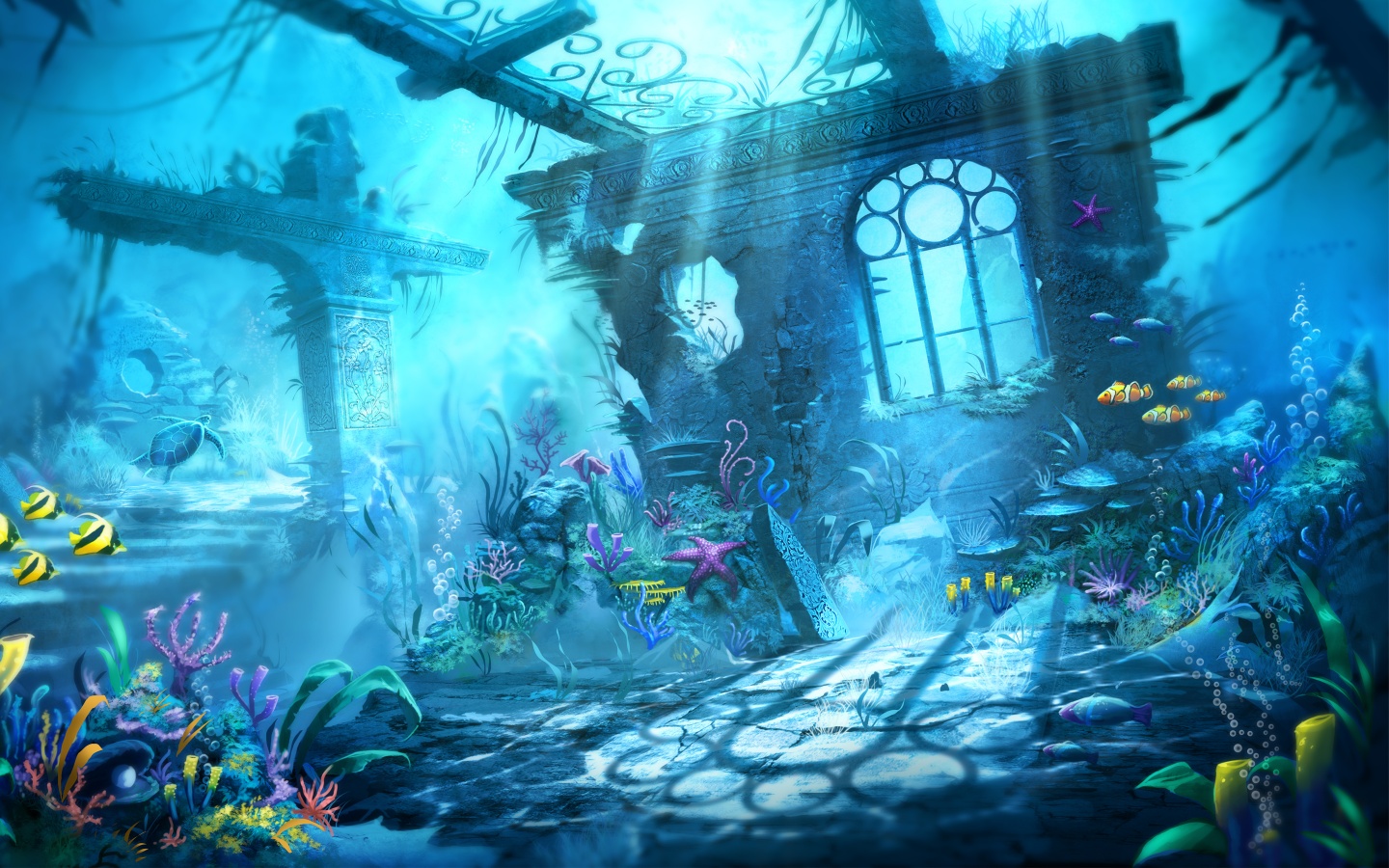 Trine Underwater Scene HD Wallpaper New
